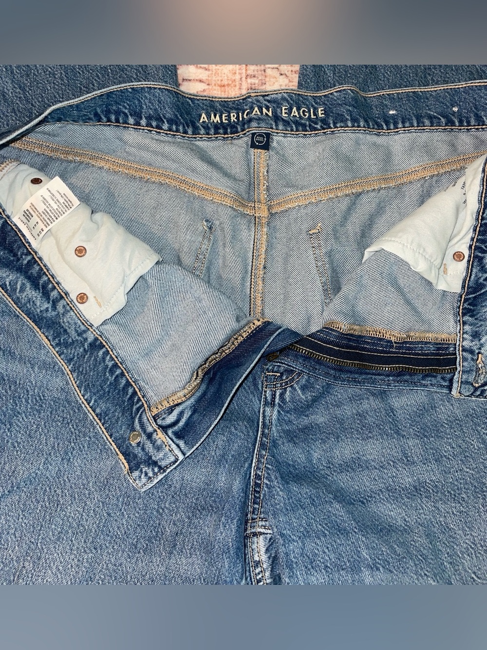 American Eagle Dreamy Drape Super High Waist Baggy Wide Leg Jeans Size  18 AE - Picture 3 of 5